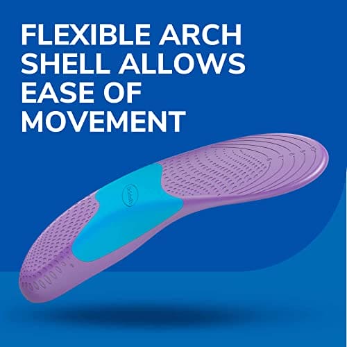 Dr. Scholl's Walk Longer Insoles, Comfortable Plush Foam Cushioning Inserts for Walking, Hiking, and Standing on Feet All-Day, Stop Soreness in Feet & Legs, Trim to Fit Women's Shoe Size 6-10, 1 Pair