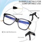 JM 3 Pack Classic Square Reading Glasses for Women Men, Retro Trendy Oversized Blue Light Blocking Readers +1.75