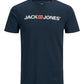 JACK & JONES Men's T-Shirt, King Size Short Sleeve Crew Neck Cotton Tee - Big & Tall Premium Quality Designer Top for Men - Comfort Fit (L-6XL) Navy