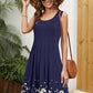 KILIG Summer Dresses for Women UK Beach Casual Sundress Ladies Sleeveless Tank Dress Midi Floral Cover Ups (A1-Navy, M)