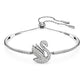 Swarovski Swarovski Iconic Swan bangle, Swan, White, Rhodium plated