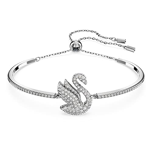 Swarovski Swarovski Iconic Swan bangle, Swan, White, Rhodium plated