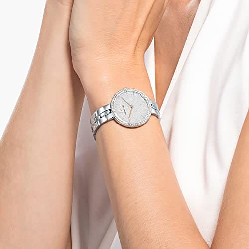 Swarovski Cosmopolitan watch, Metal bracelet, Silver tone, Stainless steel