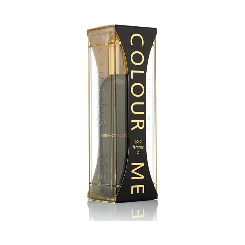 Colour Me Gold Femme by Milton-Lloyd - Perfume for Women - Floral Fruity Scent - Opens with Raspberry and Neroli - Blended with Jasmine and Lily - For Elegant, Stylish Ladies - 3.4 oz EDP Spray