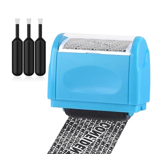 Data Defender Roller Stamp, Address Blocker Security, Confidential Roller Stamp with 3 Refills, Anti Theft and Privacy Safety, Information Blocker Security Stamp Roller for Privacy ID Address Security