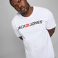 JACK & JONES Men's T-Shirt, King Size Short Sleeve Crew Neck Cotton Tee - Big & Tall Premium Quality Designer Top for Men - Comfort Fit (L-6XL) White