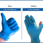 Surgicals Powder Free Nitrile Gloves, Food Grade, Hand Disposable Gloves - 100 Count - Blue (100, Medium)