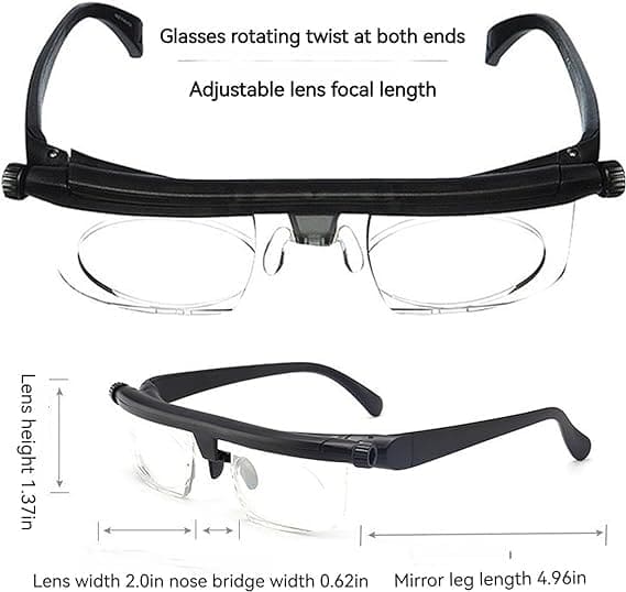 TEULN Flex Focal Adjustable Glasses, Focus Adjustable Glasses Dial Vision, Flexvision Adjustable Vision Glasses Near (2)