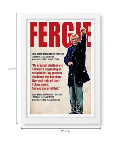 Manchester United - Man UTD - SIR Alex Ferguson - Framed Print Poster