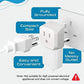 Ceptics UK Travel Plug Adapter, 2 in 1 Type G Adapter, US to UK Adapter, Ireland, Dubai Travel Adapter with Dual USA Inputs, CE, RoHS - HK Outlet Adapter, 3 Pack