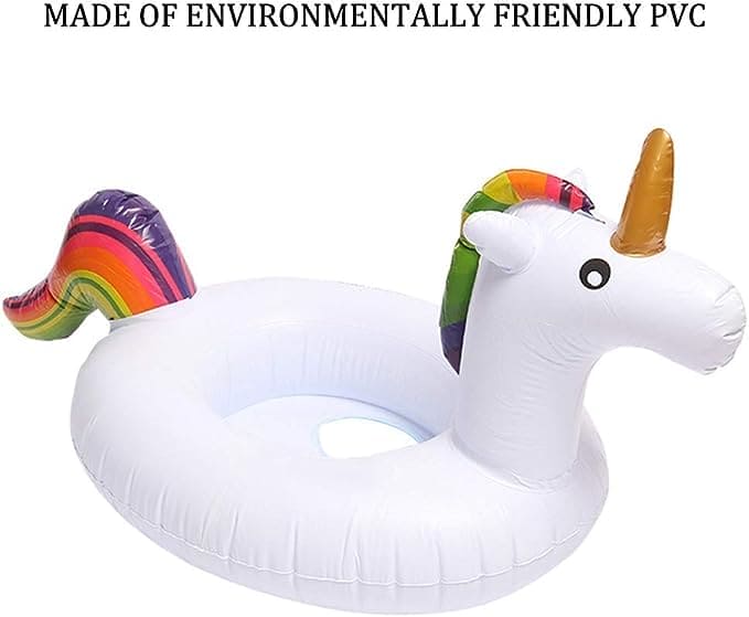 Inflatable Unicorn Baby Swim Ring Toddler Pool Float Tube Water Toys Inflatable Kids Swim Ring with Seat