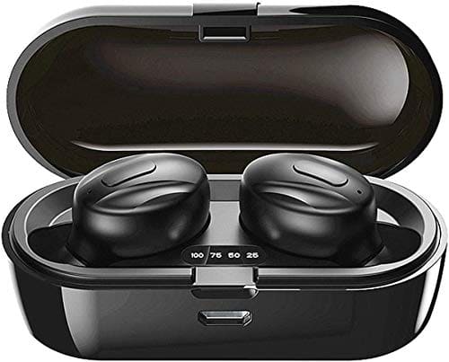 Bluetooth Headphones, Bluetooth 5.0 Wireless Earphones in Ear Stereo Sound Microphone Mini Wireless Earbuds with Headphones and Portable Charging Case for iOS Android PC XA-2