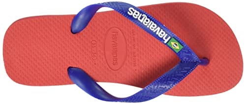 Havaianas, Unisex Adults, Brasil Logo, Flip Flop, Ruby Red/Ruby Red, 4.5/5 UK