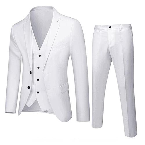 Deal Of The Day Today Sale Cocila Men’s Suit Slim 3 Suit Business Wedding Party Jacket Vest & Pants Coat Slim Fit Suits for Men Men'S Activewear Tracksuit Shorts Mens Full Set Trapst Sale Clearance