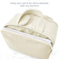 BAGSMART Travel Toiletry Bag, Lightweight Large Wide-open Travel Bag for Women, Puffy Cosmetic Makeup Bag Organizer with Handle for Accessories,Essentials, Toiletries, Beige