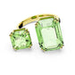 Swarovski Millenia Cocktail Ring, Green Octagon Cut Crystals and Gold Tone Plated, from the Millenia Collection, Size 55