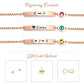 TMT® Personalised Birthstone Bracelets Gift for Birthday Friendship Mum Auntie Sister 18th 21th 30th 40th 50th 60th 16th 13th Her Women Girl Best Friend