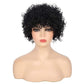 Siudus Womens Afro Short Black Wig Kinky Curly Shaggy 70s 80s Hair Wig c Wig for Rocker Daily Cosplay Use