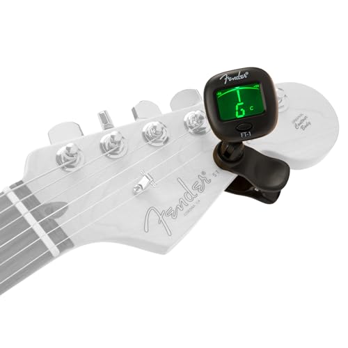 Fender FT-1 Pro Clip-On Tuner, For Electric, Acoustic & Bass Guitars & Ukuleles, Black