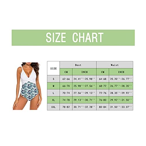 Women's Bikini Set Women's Sexy Bikini Set Triangle Cup Spaghetti Straps Swimsuit Bra Padded Swimsuit Bikini Sets Triangle Wide Underbust Band High Waist Thongs Swimwear } One Piece, Green, M