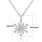 JO WISDOM Snowflake Necklace,925 Sterling Silver Frozen Snowflakes Cubic Zirconia Pendant Necklace,Christmas Jewellery for Women