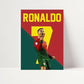 Football Wall Art Poster Prints For Boys Bedroom Set of 4 - Ronaldo, Messi, Mbappé and Neymar - [Frames Not Included] (Superstars, A4)