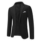 YOUTHUP Men's 2 Piece Slim Fit Suits 1 Button Business Wedding Suit Formal Blazer and Trousers, Black, XL