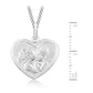 Tuscany Silver Women's Sterling Silver Heart Kissing Angels Pendant on Adjustable Curb Chain Necklace of 41cm/16"-46cm/18"