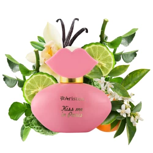 Aristea Kiss Me in Paris Girls Perfume - with Bergamot,Orange,Jasmine and Vanilla Notes - Sweet, Fresh and Long Lasting Scent - Handbag Perfume for Women and Teenage Girls, 25ml