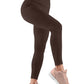 Love My Fashions® Womens Super Soft High Waisted Elasticated Warm Thick Fleece Lined Seamless Full Length Leggings Brown