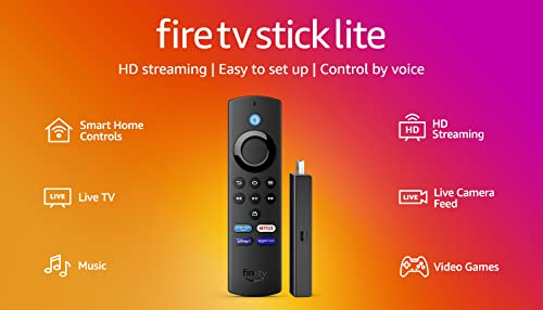 Amazon Fire TV Stick Lite with Alexa Voice Remote Lite, our most affordable HD streaming stick