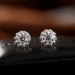 Celebrity Jewelry Shining AAA Cubic Zirconia Crown Solitaire Stud Earrings for Women