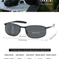 kimorn Polarized Sunglasses For Men Retor Rectangle Frame Classic Sun Glasses K0535 (Black)