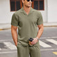 COOFANDY Men's Polo Shirt and Shorts Set 2 Piece Outfits Fashion Summer Tracksuits Short Sleeve Casual Polo Suit