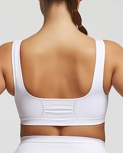 POMPEA Women's Brass. Comfort Size Bra, White, XXL Plus (Pack of 3)