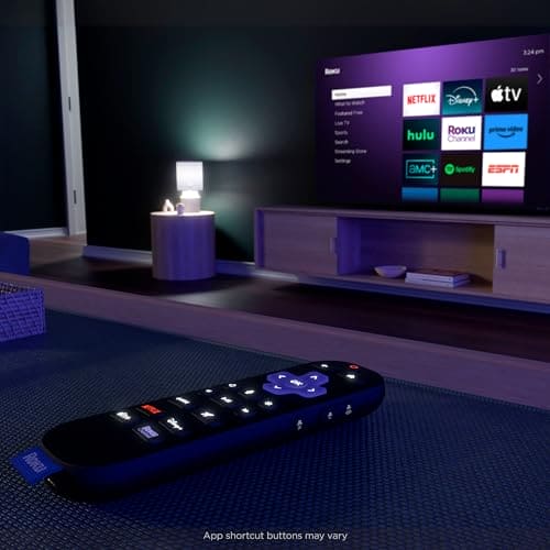 Roku Voice Remote Pro (2nd Ed.) | Rechargeable TV Remote Control with Hands-free Voice Controls, Backlit Buttons, & Lost Remote Finder - Replacement Remote Compatible with All Roku TV, Players & Audio