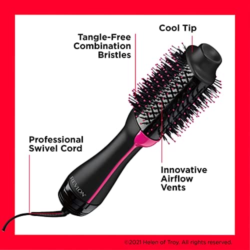 Revlon One-Step hair dryer and volumiser for mid to long hair (One-Step, 2-in-1 styling tool, IONIC and CERAMIC technology, unique oval design) RVDR5222