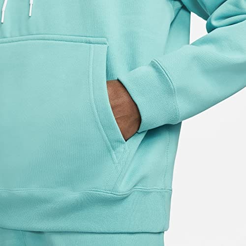 Nike Sportswear Solo Swoosh Men's Fleece Pullover Hoodie, Washed Teal/White, L