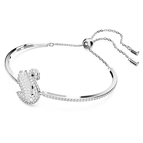 Swarovski Swarovski Iconic Swan bangle, Swan, White, Rhodium plated