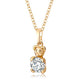 YAZILIND Lovely Animal Cubic Zirconia Pendant Gold Plated Necklace for Women Girls