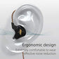 Sicanal KZ EDX Earphone 1DD Dynamic in Ear HiFi DJ Monitor Headphone Sport Noise Cancelling Headset (Without Mic, Clear Gray)