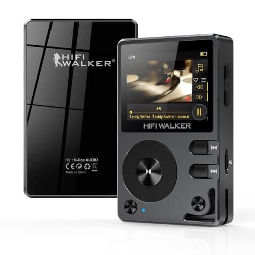 HIFI WALKER H2 HiFi MP3 Player with Bluetooth, Lossless DSD DAC Flac, High Resolution Music Player, Portable Audio Player with 64 GB Memory Card, Supports up to 256 GB