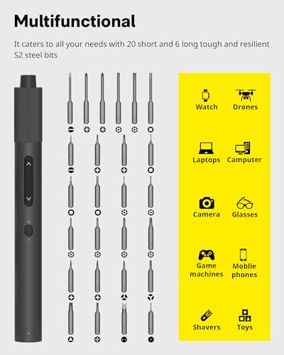 HOTO 28 in 1 Precision Screwdriver Set Bundle With Electric Precision Screwdriver Kit Pro