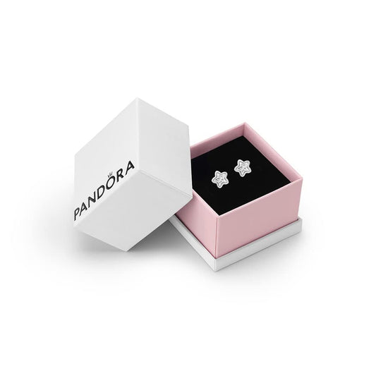 Pandora Moments Women's Sterling Silver Sparkling Star Stud Earrings, With Gift Box