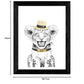 Nacnic Set of 4 prints of Animals Children Tones Yellows in A3 size, Poster. Frameless