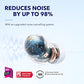 Soundcore by Anker Space A40 Auto-Adjustable Active Noise Cancelling Wireless Earbuds, Reduce Noise by Up to 98%, 50H Playtime, Comfortable Fit, App Customization, Wireless Charge (White)