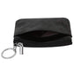 SunTrader Women Ladies Genuine Leather Small Coin Card Key Ring Wallet Pouch Mini Purse (Black)