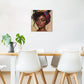 LB Fashion Black Girl Wall Art African American Woman Canvas Wall Art for Living Room Afro Hair Sexy Girl Poster Paint Wall Art Decor for Bathroom Kitchen Bedroom,12Wx12H inch Wooden Framed