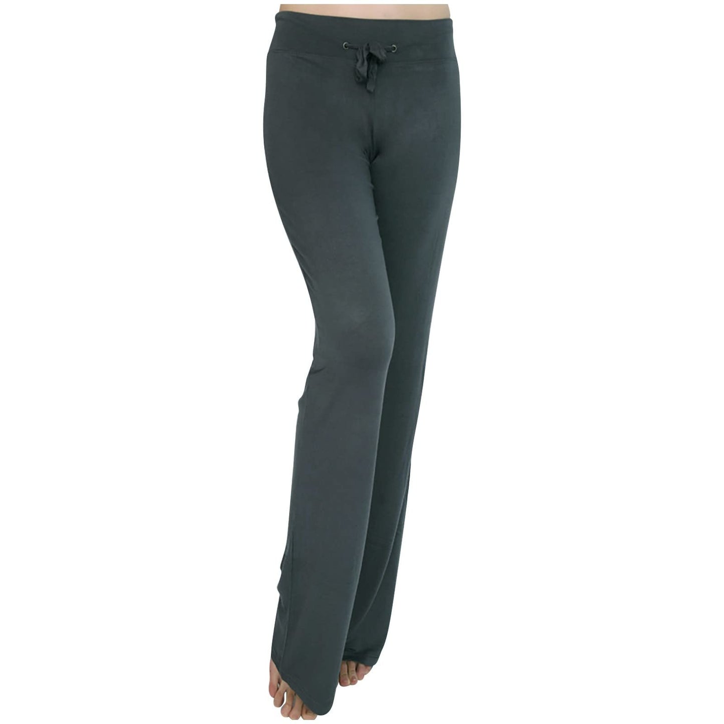 Special Deals of The Day Black Yoga Pants Flared Yoga Pants for Women Hippie Pants Ladies Trousers Elasticated Waist Flared Trousers Cotton Jersey Foldover Pants