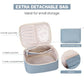 Travel Makeup Bag Large Cosmetic Bag Makeup Case Organizer for Women (Greyish Blue (Upgrade))